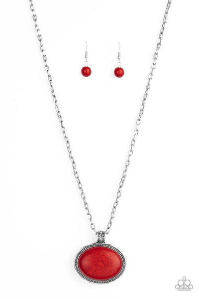 Paparazzi Sedimentary Colors - Red Necklace