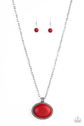 Paparazzi Sedimentary Colors - Red Necklace