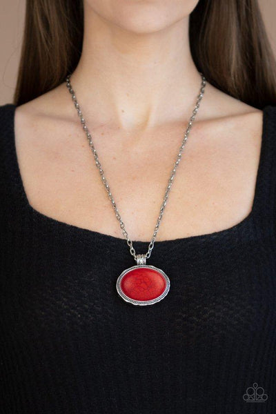 Paparazzi Sedimentary Colors - Red Necklace