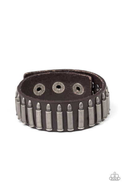 Paparazzi Armed and Dangerous - Brown Bracelet