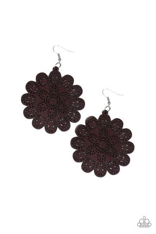 Paparazzi Coachella Cabaret - Brown Earrings