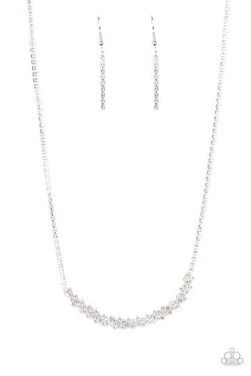 Paparazzi Glamour Glow - White Necklace
