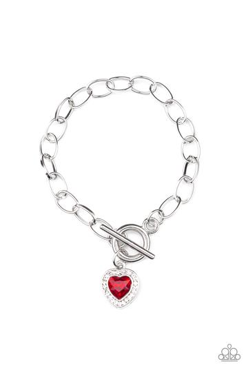 Paparazzi Going Steady - Red Bracelet