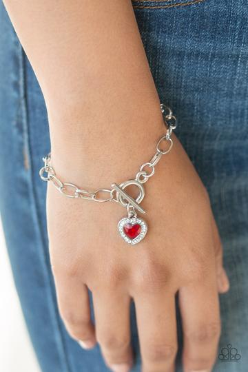 Paparazzi Going Steady - Red Bracelet