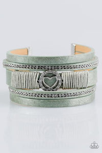 Paparazzi It Takes Heart - Green Bracelet