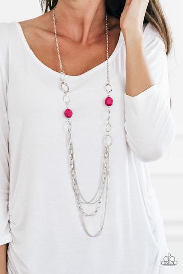 Paparazzi Margarita Masquerades - Pink Necklace
