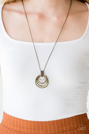 Paparazzi Rippling Relic - Brass Necklace