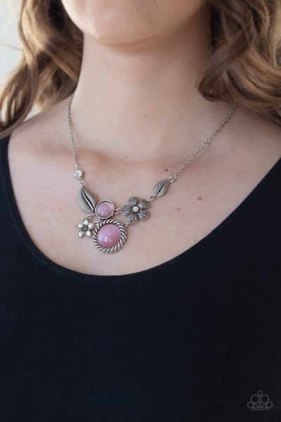 Paparazzi Exquisitely Eden - Pink Necklace