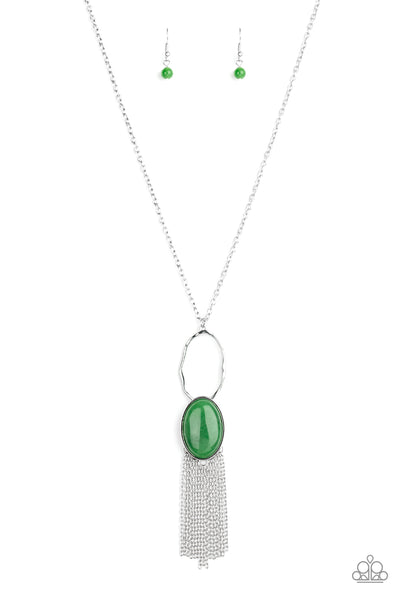 Paparazzi Dewy Desert - Green Necklace