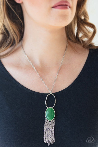 Paparazzi Dewy Desert - Green Necklace
