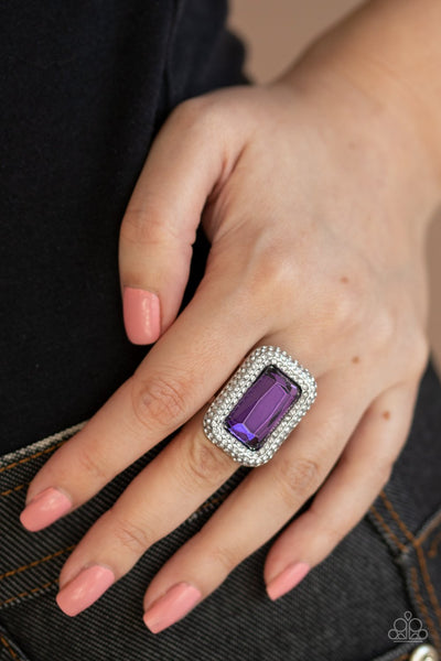 Paparazzi A Grand STATEMENT-MAKER - Purple Ring