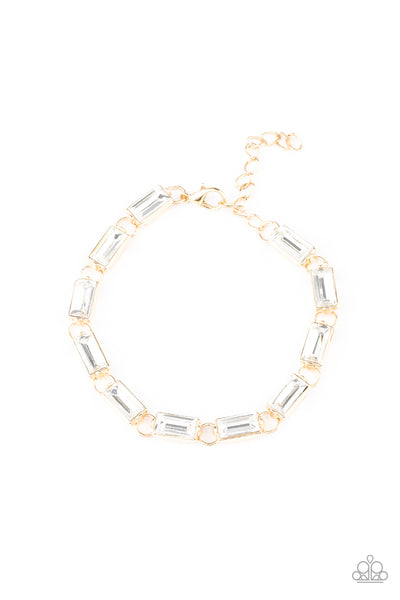 Paparazzi Irresistibly Icy - Gold Bracelet