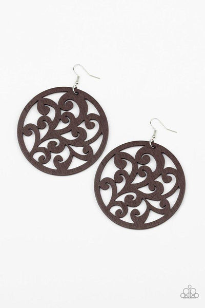 Paparazzi Fresh Off The Vine - Brown Earrings