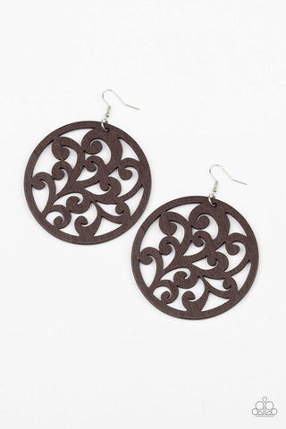 Paparazzi Fresh Off The Vine - Brown Earrings
