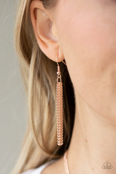 Paparazzi As MOON As I Can - Rose Gold Necklace
