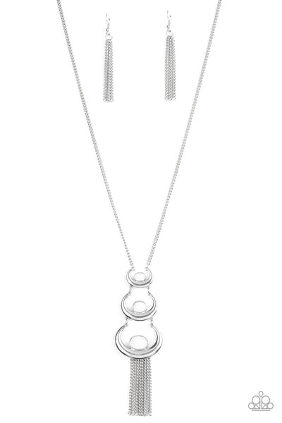 Paparazzi As MOON As I Can - White Necklace