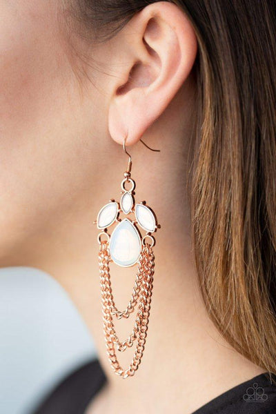 Paparazzi Opalescence Essence - Copper Earrings