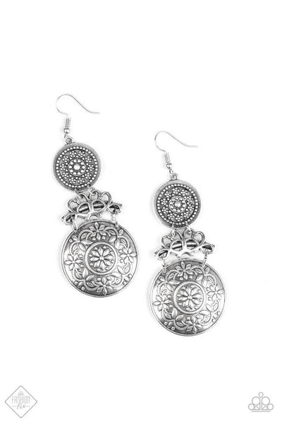 Paparazzi Garden Adventure - Silver Earrings