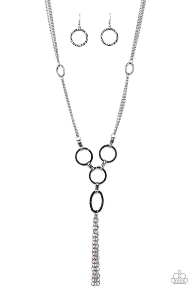 Paparazzi Metro Mechanics - Black Necklace