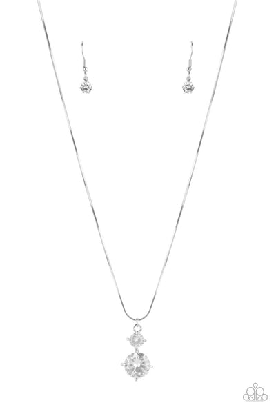 Paparazzi Top Dollar Diva - White Necklace