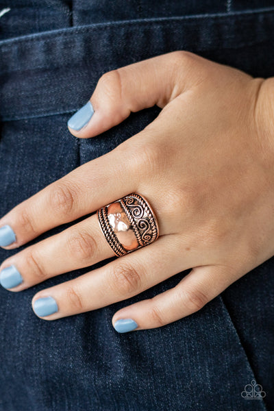 Paparazzi Texture Tantrum - Copper Ring