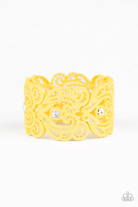 Paparazzi Vintage Romance - Yellow Bracelet