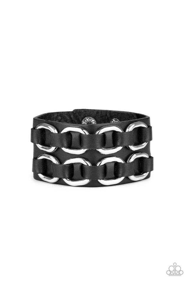 Paparazzi Throttle It Out - Black Bracelet