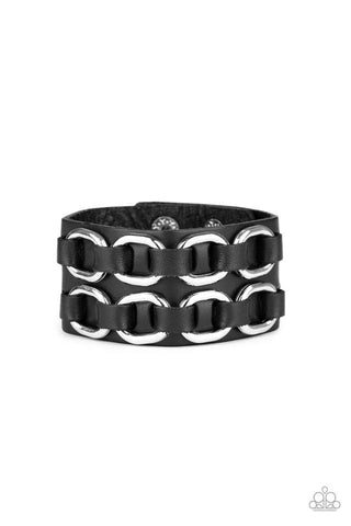 Paparazzi Throttle It Out - Black Bracelet