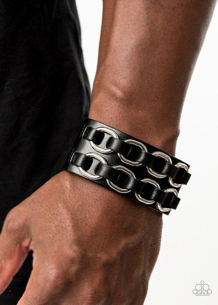 Paparazzi Throttle It Out - Black Bracelet