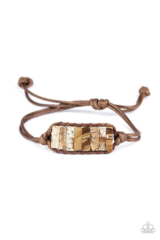 Paparazzi Canyon Warrior - Brown Bracelet