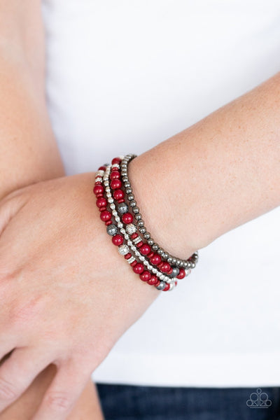 Paparazzi Stacked Style Maker - Red