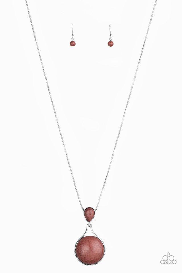 Paparazzi Desert Pools - Brown Necklace