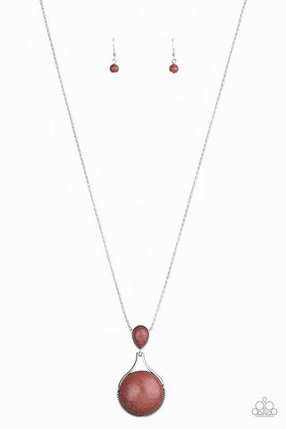 Paparazzi Desert Pools - Brown Necklace
