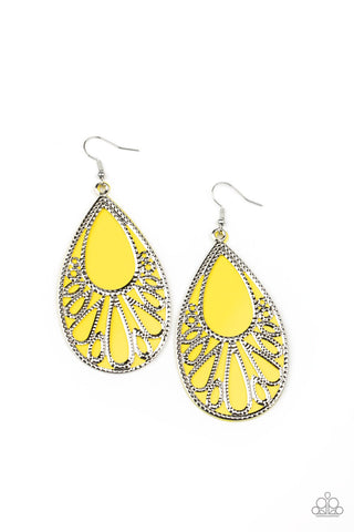 Paparazzi Loud and Proud - Yellow Earrings