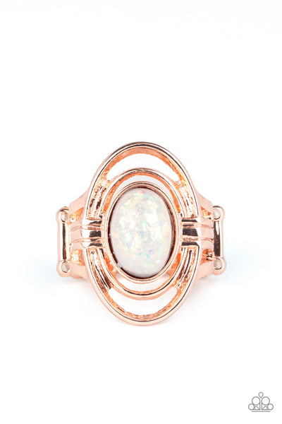 Paparazzi Peacefully Pristine - Rose Gold Ring