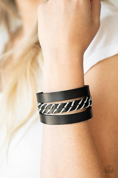 Paparazzi Backroad Bounty - Black Bracelet
