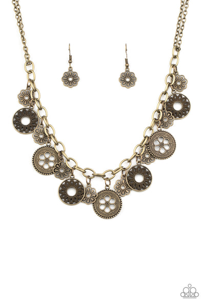Paparazzi Meadow Masquerade - Brass Necklace