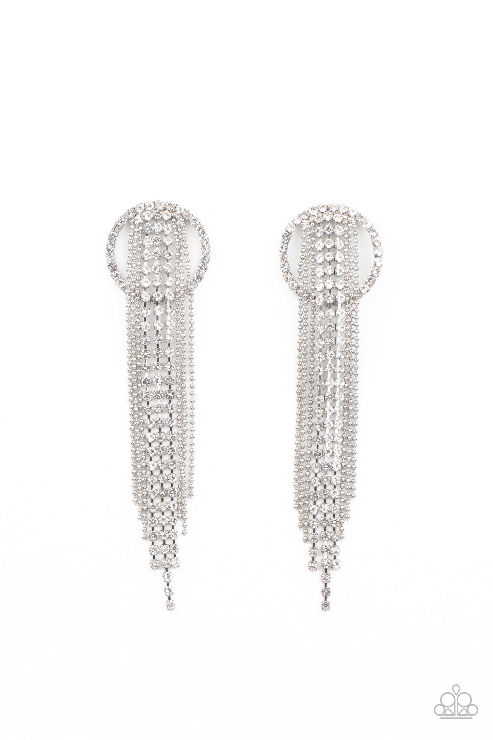 Paparazzi Dazzle by Default - White Earrings