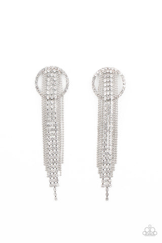 Paparazzi Dazzle by Default - White Earrings