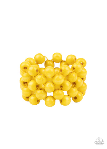 Paparazzi Tiki Tropicana - Yellow Bracelet