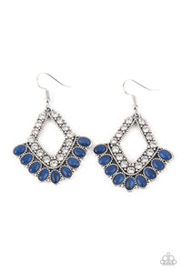 Paparazzi Just BEAM Happy - Blue Earrings