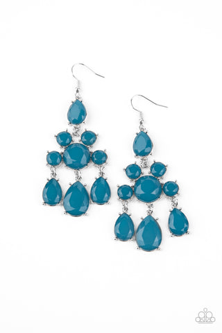 Paparazzi Afterglow Glamour - Blue Earrings