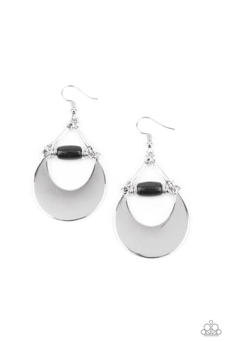 Paparazzi Mystical Moonbeams - Black Earrings