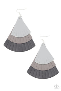 Paparazzi Huge Fanatic - Black Earrings