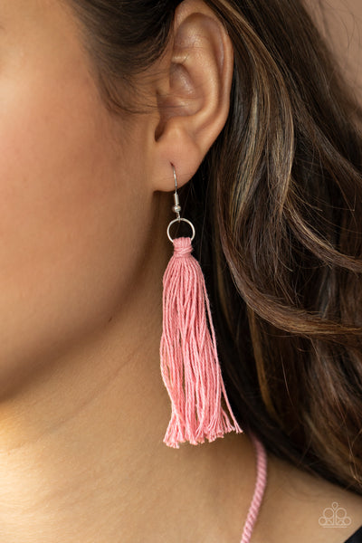 Paparazzi Between You and MACRAME - Pink Necklace
