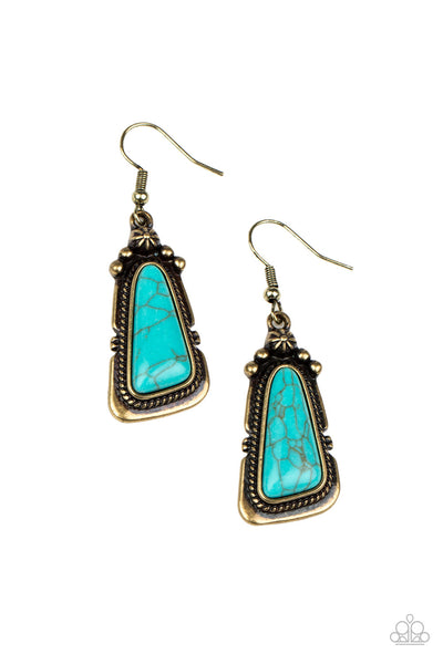 Paparazzi Sahara Solitude - Brass Earrings
