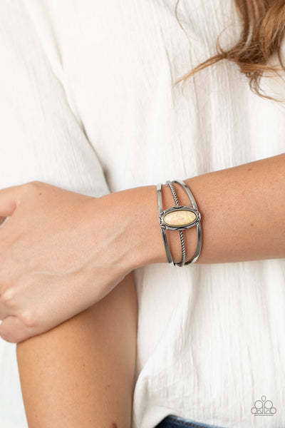 Paparazzi Stone Sahara - Yellow Bracelet