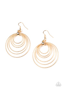 Paparazzi Elliptical Elegance - Gold Earrings