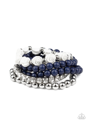 Paparazzi Rose Garden Grandeur - Blue Bracelet