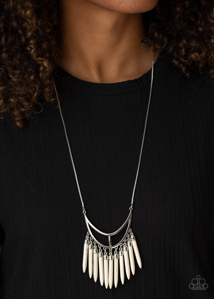 Paparazzi Stone Age A-Lister - White Necklace